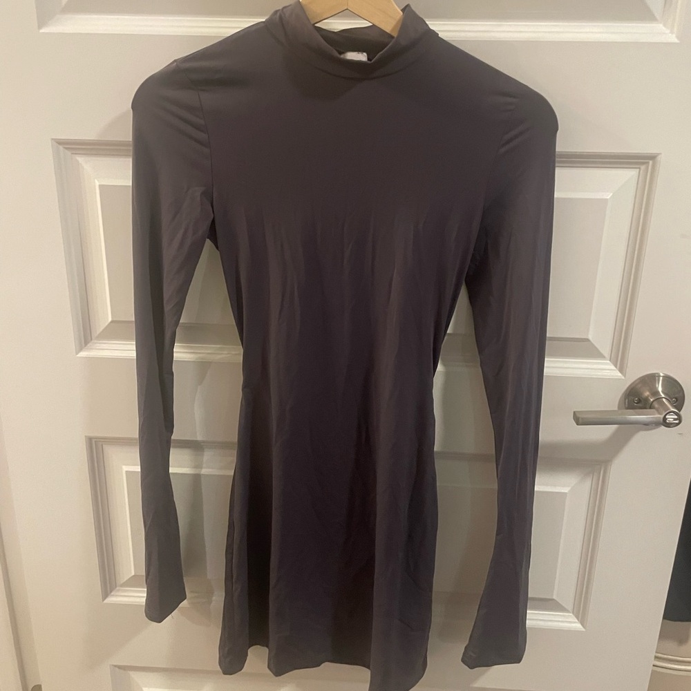 Princess Polly Charcoal Long Sleeve Dress